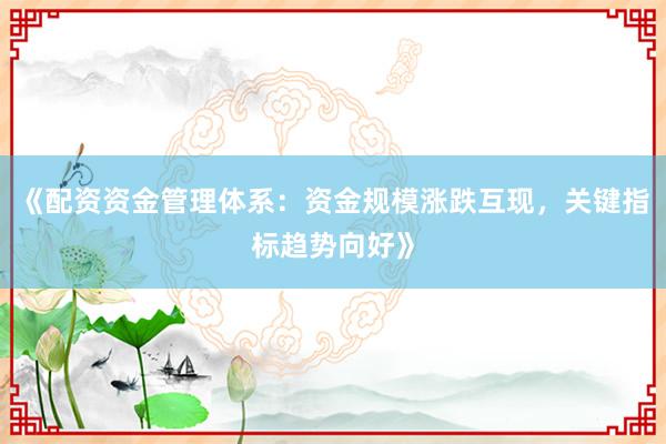 《配资资金管理体系：资金规模涨跌互现，关键指标趋势向好》