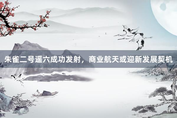 朱雀二号遥六成功发射，商业航天或迎新发展契机